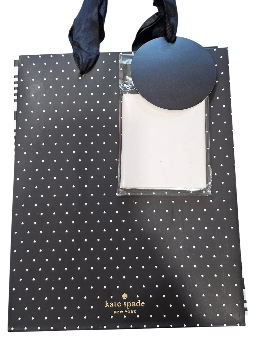 kate spade New York, Black & White Polka Dot And Strips Set Of 3 Gift Bags Set